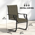 thumbnail image 3 of Outsunny Patio Chairs Set of 2, C Spring Motion Outdoor Dining Chairs, 3 of 10