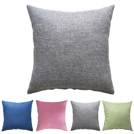 Ebay Couch Pillows Throw Pillow Cover, Justdolife Simple Solid Color Linen Sofa Cushion Case Protector for Car Living Room Bedroom Home Decoration, 20