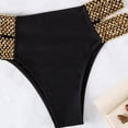 thumbnail image 3 of Traje de baño de bikini bandeau sin tirantes con abertura y anillo en O para mujer, 3 of 6