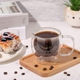thumbnail image 4 of Nuevo, adecuado Taza de té de oso lindo Taza de café con leche de doble vidrio con asa Taza de cerveza espresso aislada Regalo de cumpleaños lindo para damas San Valentín para homb, 4 of 4