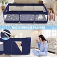 thumbnail image 5 of Babyeap Large Baby Playpen with Mat,71"x50"Playpen for Babies and Toddlers,Baby Play Yard Baby Fence Play Area Indoor Outdoor,Navy Blue, 5 of 7