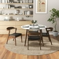 thumbnail image 2 of Euroco Wooden Dining Chairs Set of 2, Modern Kitchen Side Chair with Wood Legs,Brown, 2 of 6