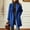 (Fashion 37)Blue, variant on Aimik Women's Plaid Wool Blend Pea Coat with Lapel Collar Classic Mid Length Jacket for Formal and Daily Wear