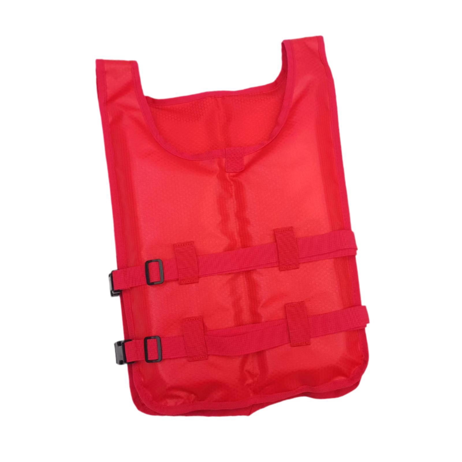 QccHieUs Kayak Life Vest Portable Summer Sleeveless Life Jacket Swim Vest Swim Jacket for Red