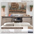 thumbnail image 3 of Headboard with Locker with Sliding Barn Door and Charging Station, No Springs Required, King Size Bed Frame My Lux Decor Round, 3 of 8