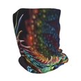 thumbnail image 2 of Pofeuu Dragon with Colorful Tail Print Multifunction Beanie Hat for Men Women Fashion Scarf Soft Stretch Skull Cap, 2 of 8