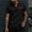 Black, variant on Men's Waffle T Shirts Casual Knit Short Sleeve V Neck Shirts Basic Cotton Summer Solid Lightweight Tees with Pocket White