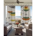 thumbnail image 4 of Sage Green Boho Blackout Curtains, Light Blocking Print Window Curtains, Geometric Bohemian Color Block Thermal Insulated Window Drapes for Living Room Kitchen Cafe 2 Panels, 84"W x 63"L, 4 of 9