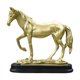 thumbnail image 1 of Escultura de caballo, adorno de mesa, estatua creativa de animal coleccionable para dormitorio Oro, 1 of 9