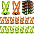 thumbnail image 7 of Reflective Safety Vests Lightweight Adjustable Elastic Vest Jacket Hi Vis Reflective Strips for Traffic Control Running Cycling (orange), 7 of 7