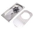 thumbnail image 1 of Countertop Glass Rinser, 304 Stainless Steel Glass Rinser Cup Washer Bar Sink with Glass Rinser Tray Hose for Bar Coffee Shop, 1 of 7