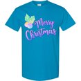 thumbnail image 3 of Inktastic Merry Christmas in Pastel Colors T-Shirt, 3 of 5