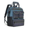 thumbnail image 2 of Mochila para herramientas al aire libre, bolsa de transporte, múltiples bolsillos con respaldo acolchado para sitio de construcción, organizador de he, 2 of 8