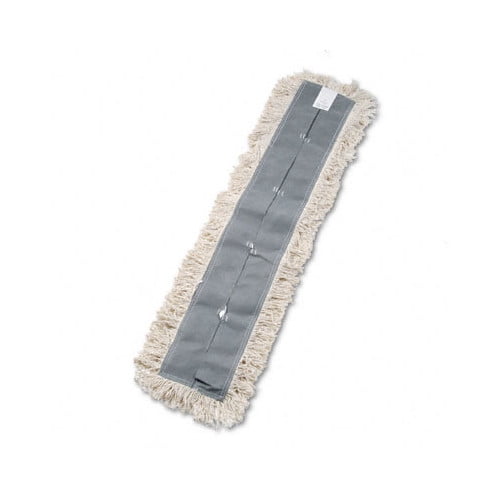 Unisan 1636 Disposable Dust Mop Head with Sewn Center Fringe Cotton