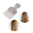 thumbnail image 5 of Unique Bargains 1 Pc Round Handle Marble Hair Insert Comb Purple Acetate Sheet, 5 of 5