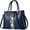 Blue, variant on Fashion Women's Tote Bag Shoulder Snake Pattern PU Leather Big Capacity Vintage Handbag Crossbody Bags