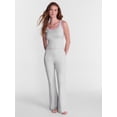 thumbnail image 2 of No Boundaries Cotton Blend Jersey Sleep Foldover Pants, 31'' Inseam, Women’s XXS-3X, 2 of 5