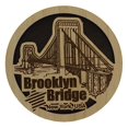 thumbnail image 2 of Brooklyn Bridge Wood Engraved Fridge Magnet Souvenir Gift, 2 of 4