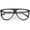 Black / Clear, variant on Oversize Bold Flat Top Aviator Eyeglasses With Clear Lens 60mm (Clear / Clear)