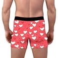 thumbnail image 4 of JSKUMAR Men's Funny Underwear Cute Heart Graphic Casual Breathable Woven Boxers Briefs Valentines Day Outfit for Men (Multicolor#7,XL), 4 of 8