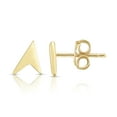 thumbnail image 2 of 14k Yellow Gold Triangle Shape Stud Earrings, 2 of 4
