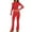 Red, variant on Fgnfyis Women Two Piece Outfit Basic Long Sleeve Crop Top and Low Rise Flare Pants Set 2 Piece Yoga Tracksuit Two Piece Sets for Women Pants Sets for Women Pink L