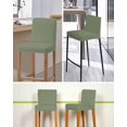 thumbnail image 5 of Green Solid Color Bar Stool Covers Set of 6, Aesthetics Contemporary Luxury Stretch Washable Bar Chair Covers with Backs, Removable Pub Counter Height Chair Cover for Kitchen Dining Room Cafe, 5 of 7
