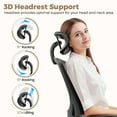thumbnail image 4 of COOLHUT Office Chair Ergonomic Desk Chair, High Back Gaming Chair, Big and Tall Reclining Comfy Home Office Chair Lumbar Support Breathable Mesh Computer Chair Adjustable Armrests 400LBS, Black, 4 of 13