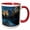 Red/White, variant on 3drose, Central Park Sunset Skyscrapers, 11oz Two-tone Black Mug