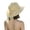 Beige, variant on Straw Sun Hat for Women with Bow Tie Ribbon, Wide Brim UV Protection, Elegant Beach Vacation Hat, 1 Piece, One Size