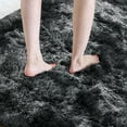 thumbnail image 4 of SARAG Big Area Rug for Bedroom, 9'x12' Fluffy Shag Rug for Living Room,Furry Carpet for Kids Room,Shaggy Throw Rug for Nursery Room,Tie-dye Black and Gray, 4 of 8