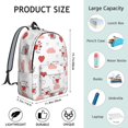 thumbnail image 5 of Cat and Heart White Pattern Backpack for School, Cute School Bag with Adjustable Shoulder Straps and Padded Back, 15.7"x11.8"x5.5", 5 of 5
