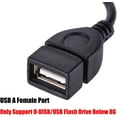 thumbnail image 4 of 2x Conector de sonido AUX de 3,5 mm a cable convertidor USB 20 cm 7,9 ", negro, diseñado AUX de 3,5 mm para coche Hugo aux a usb, 4 of 6