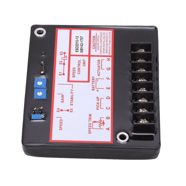 Régulateur de Vitesse de Générateur, Protection de Circuit de Contrôleur de Moteur Électronique Taille Compacte DC12-24V pour le Contrôle de Groupe Électrogène