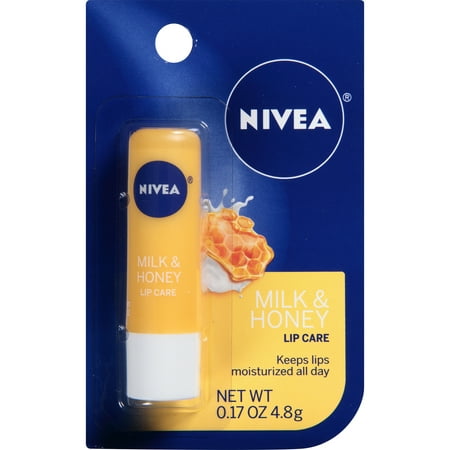 NIVEA Milk & Honey Lip Care 0.17 oz. Carded Pack (Best Nivea Lip Balm)