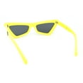 thumbnail image 4 of Beveled Squared Geometric 2-tone Triangular Cat Eye Plastic Sunglasses Yellow Black - Black, 4 of 4