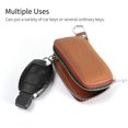 thumbnail image 3 of iCoverCase Car Key Case, Genuine First Layer Cowhide Leather Smart Keychain Holder Bag with Metal Keychain & Zipper, 3 of 5