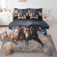 thumbnail image 1 of YST Galloping Horse 7-Piece Comforter Set, Queen, Farm Animal Bedding Set, Rustic Lodge Style, 1 of 4
