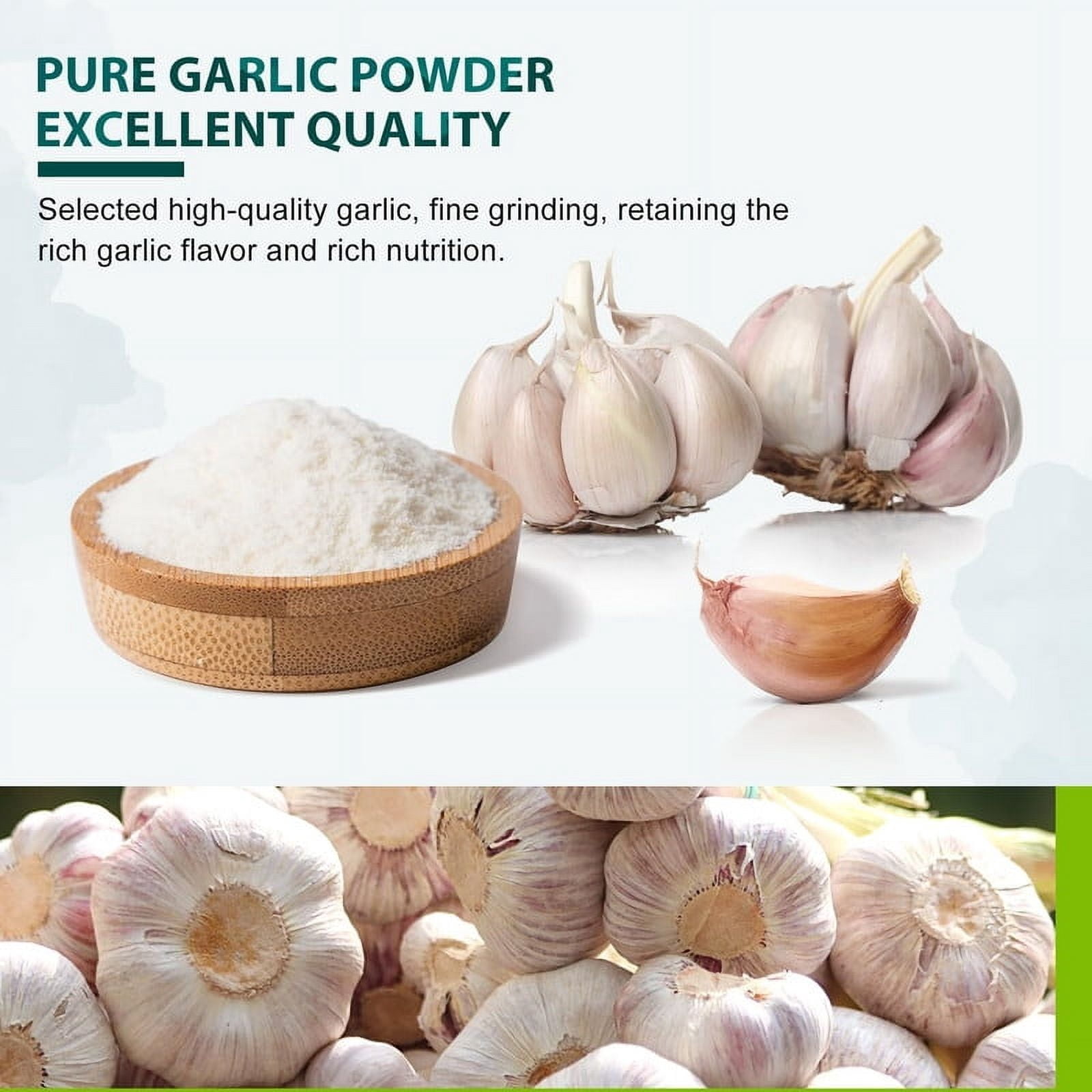 Soeos Garlic Powder, 624g (22oz), 2 Packs, Total of 44 oz, Powdered