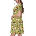 thumbnail image 2 of Disketp Running Beagle para Vestido de Manga Corta para Mujeres, Vestidos de Verano para Mujeres, Casual y Holgado para la Playa, 2 of 6