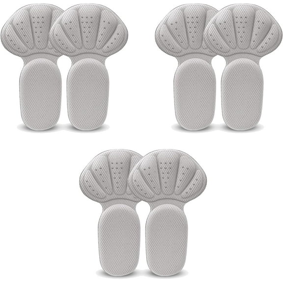 Heel Grips Liner Cushions Inserts for Loose Shoes, Heel Pads Snugs for Shoe Too Big Men Women, Filler Improved Shoe Fit and Comfort, Prevent Heel Slip and Blister (A-Gray-3 Pairs)
