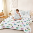thumbnail image 3 of Erosebridal Colorful Kids Dinosaur 7-Piece Twin Bedding Sets,Ancient Animal Bedding Comforter Set For Boys Teens,Reversible, 3 of 7