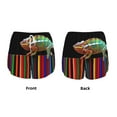thumbnail image 3 of Vsdgher Chameleon Panther On Colored Pencils Athletic Shorts for Women, Women's Running Double Layer Shorts, High Waisted Yoga Shorts, Workout Athletic Shorts-XX-Large, 3 of 7