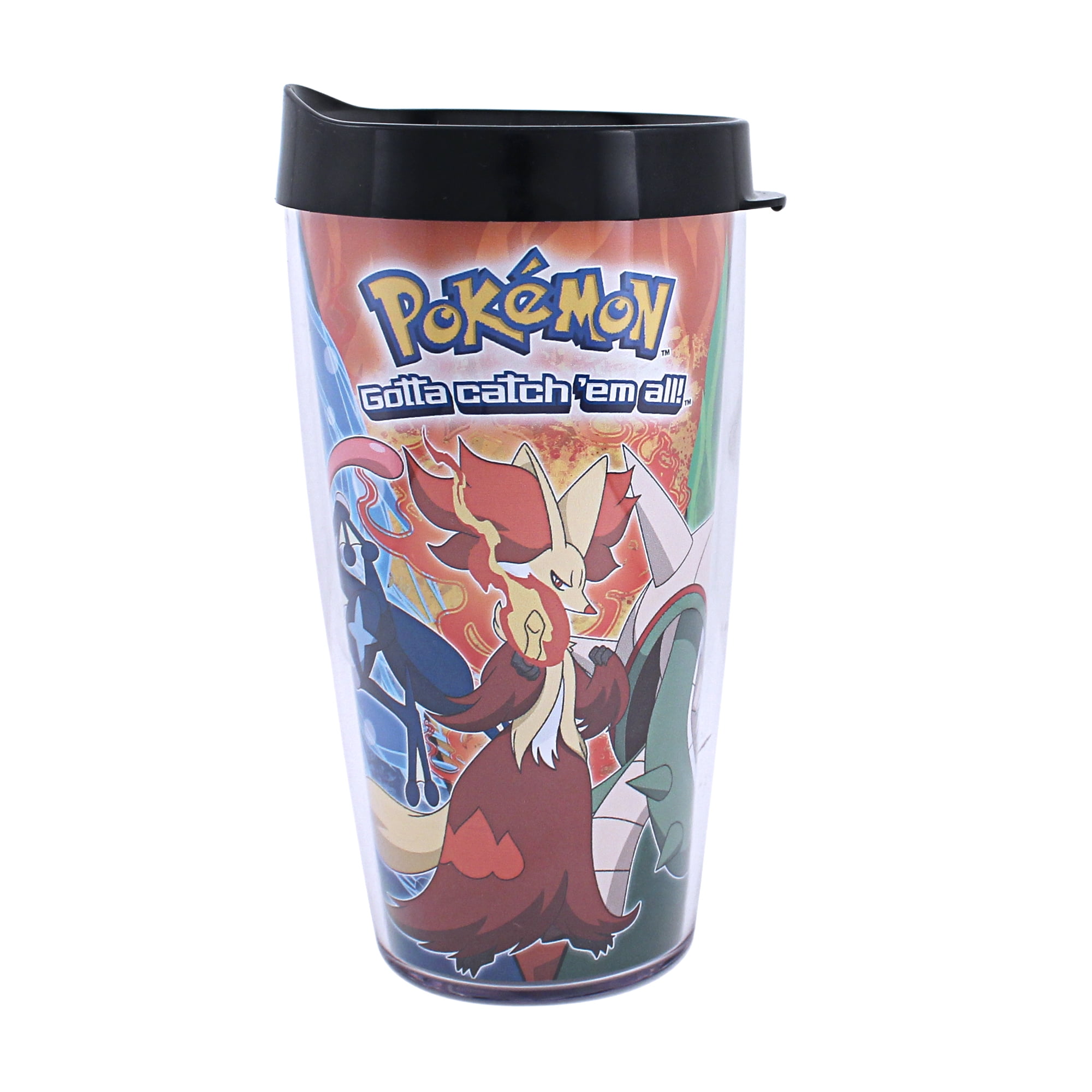 Silver Buffalo Pokemon Delphox Plastic Double Walled Insulated Tumbler ...