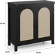 thumbnail image 2 of 31.5-pulgada negra small rattan buffet gabinete kitchen coffee bar gabinete con doors adjustable estantes y handle para kitchen/sala de estar in boho estilo rural style, 2 of 6
