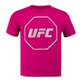 thumbnail image 1 of Camiseta gráfica con logotipo brillante de UFC para niñas, rosa, 4, 1 of 1