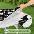 thumbnail image 5 of Halloween Skull Crossbones Pattern Round Fitted Tablecloth with Elastic Edge,Dining Table Cover Waterproof,Outdoor Round Tablecloth for Camping,Dining,Indoor and Outdoor, 5 of 7