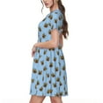 thumbnail image 2 of Logiee German Shepherd Puppy Print Womens Summer Dress,Casual Short Sleeve Sundresses,Beach A-line Shift Dress with Pockets, 2 of 6
