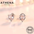 thumbnail image 4 of ATHENA Joyería Corazón Stud Mujeres Original Love Pendientes Diamante Moissanite Plata 925 M052, 4 of 4