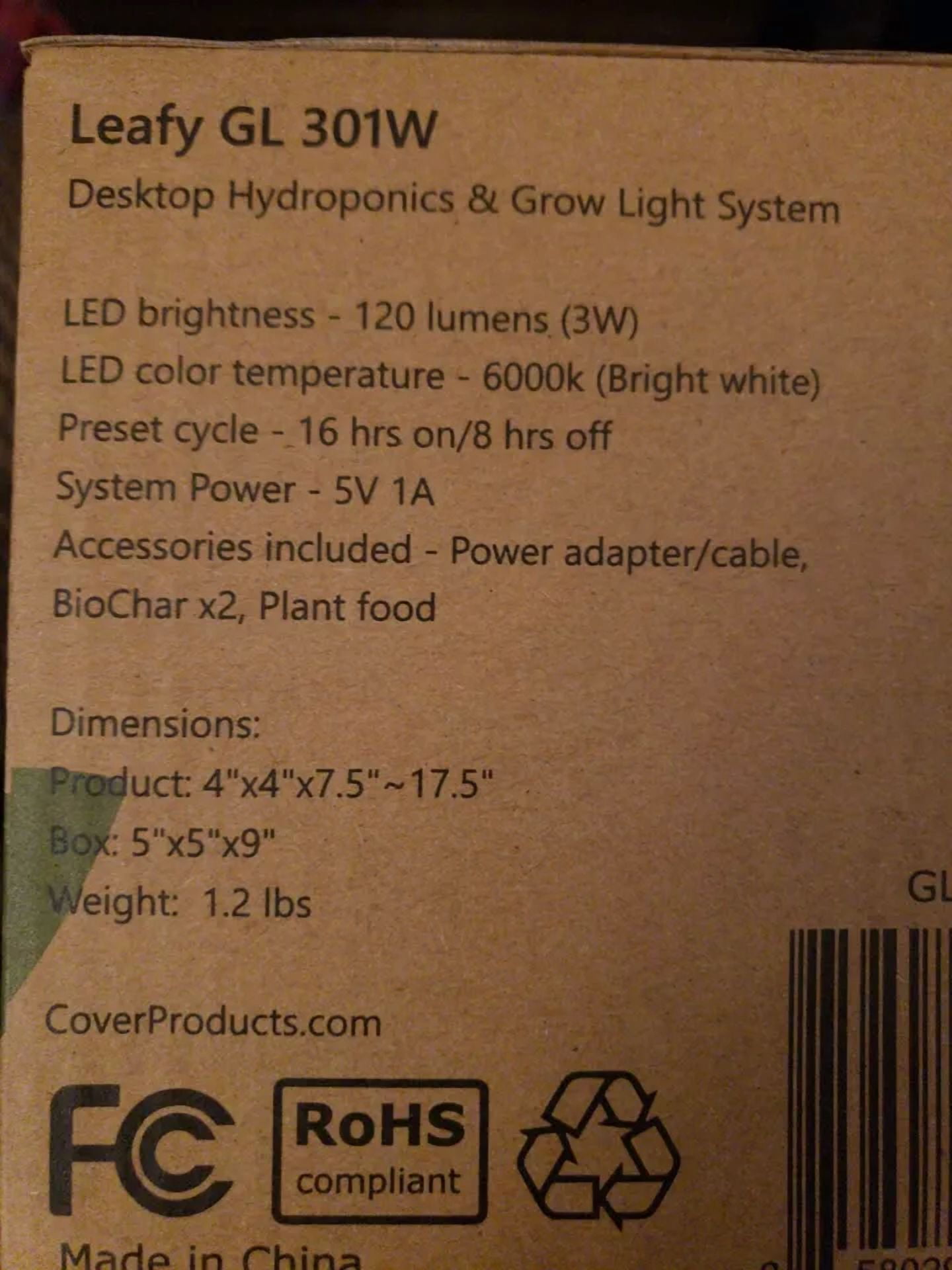 CIRCLE- Leafy Indoor Led Desktop Aerogarden Hydroponics & Grow Light System